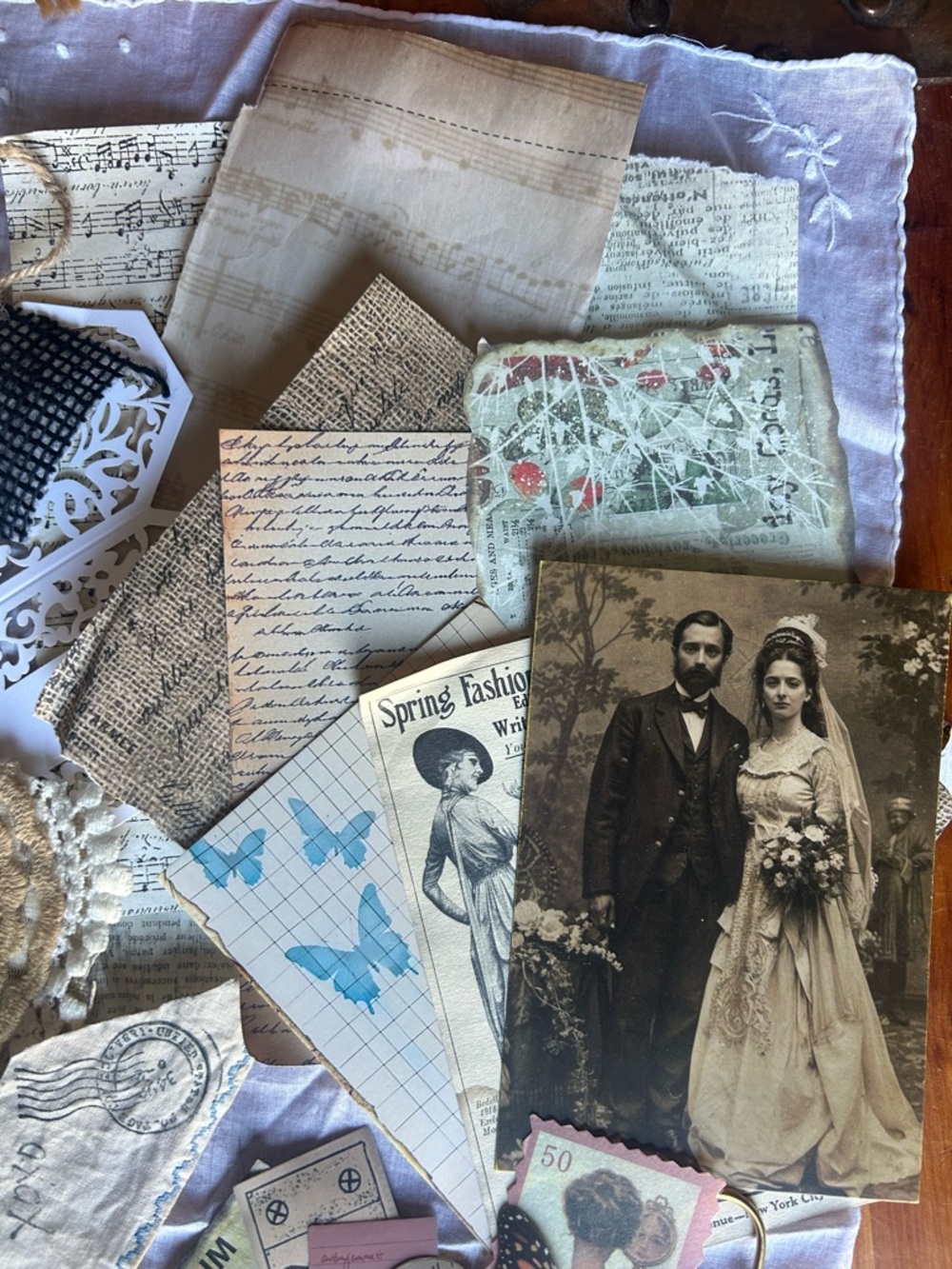 Journal ephemera/ Book Art /Collage